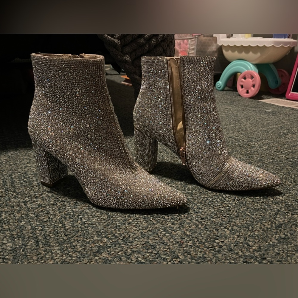 Sparkly Betsy Johnson Heeled Boots